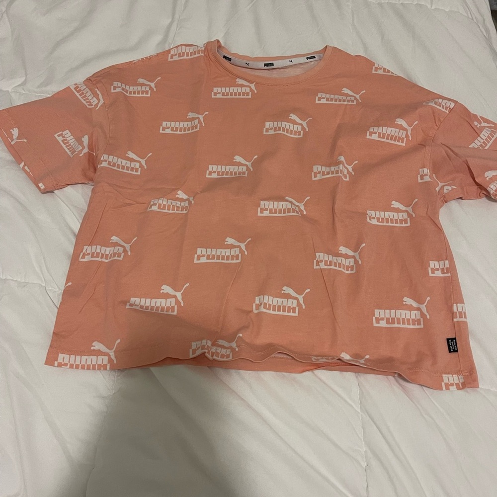 Pink Puma Crop Top